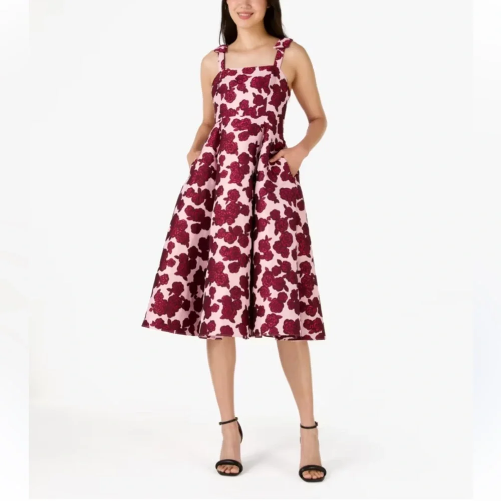 Kate Spade Rosy Florets Brocade Dress NWT